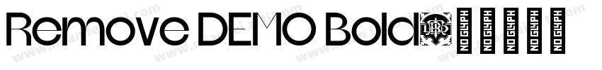 Remove DEMO Bold字体转换